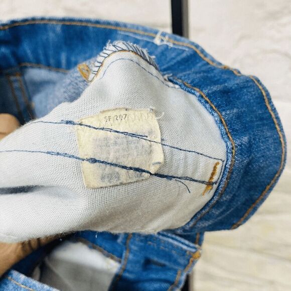 Vintage 1970s Levi’s Wide Leg Flare Bell Bottom Jeans Orange Tab 27x30 Movin' On - Picture 8 of 9